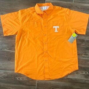 NWT Tennessee volunteer VOLS Pro Edge button up vented, short sleeve shirt large